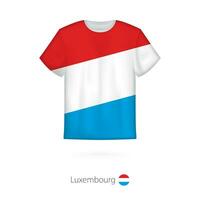 t-shirt ontwerp met vlag van luxemburg. vector