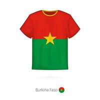 t-shirt ontwerp met vlag van Burkina faso. vector