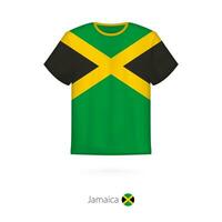 t-shirt ontwerp met vlag van Jamaica. vector