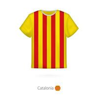 t-shirt ontwerp met vlag van Catalonië. vector