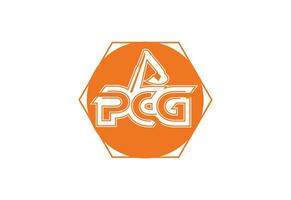 pcg creatief brief logo en icoon ontwerp sjabloon vector