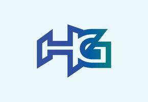 hg brief logo en icoon ontwerp sjabloon vector