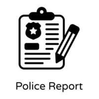 politierapport en dossier vector