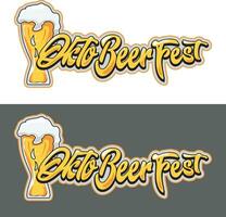 oktober fest bier festival logo. vector logo naar bier festival poster