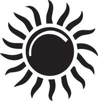 zon icoon vector illustratie silhouet zwart kleur 7