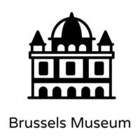 brussel museumgebouw vector