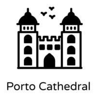 romeinse kathedraal van porto vector