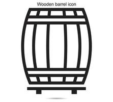 houten vat pictogram vector