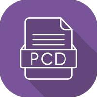 pcd het dossier formaat vector icoon