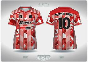 eps Jersey sport- overhemd vector.rood wit leger strepen aan de overkant midden- patroon ontwerp, illustratie, textiel achtergrond voor v-hals sport- t-shirt, Amerikaans voetbal Jersey overhemd vector