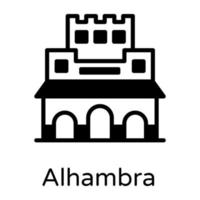 alhambra en paleis vector