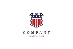 logo Amerikaans vlag schild embleem vector