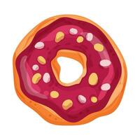 vector illustratie van helder en smakelijk donut