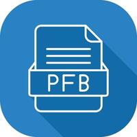 pfb het dossier formaat vector icoon