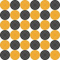 oranje en zwart cirkel patroon. cirkel vector naadloos patroon. decoratief element, omhulsel papier, muur tegels, verdieping tegels, badkamer tegels.