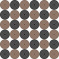 bruin en zwart cirkel patroon. cirkel vector naadloos patroon. decoratief element, omhulsel papier, muur tegels, verdieping tegels, badkamer tegels.