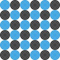 blauw en zwart cirkel patroon. cirkel vector naadloos patroon. decoratief element, omhulsel papier, muur tegels, verdieping tegels, badkamer tegels.