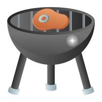 barbecue grill buiten vector