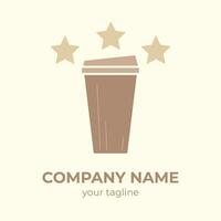 koffie logo abstract merk identiteit voor restaurant, cafe, winkel vector illustratie