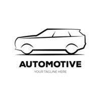 auto logo ontwerp abstract lijnen vector. vector illustratie zwart en wit