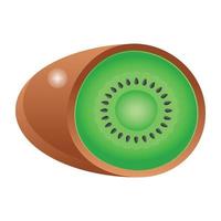 kiwi en biologisch voedsel vector