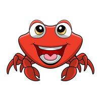 schattig krab tekenfilm Aan wit achtergrond vector