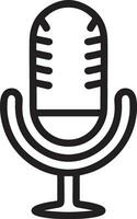 geïsoleerd microfoon clip art grafisch voor podcast, opname studio, en vocale opname vector