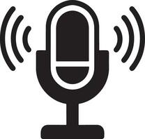 geïsoleerd microfoon clip art grafisch voor podcast, opname studio, en vocale opname vector
