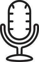 geïsoleerd microfoon clip art grafisch voor podcast, opname studio, en vocale opname vector