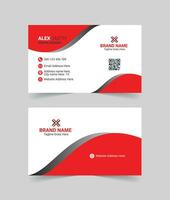 creatief bedrijf kaart, rood vorm bedrijf kaart voor zakelijke identiteit , naam kaart , bezoekende kaart vector pro