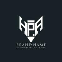 hpa brief logo. hpa creatief monogram initialen brief logo concept. hpa uniek modern vlak abstract vector brief logo ontwerp.