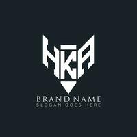 hka brief logo. hka creatief monogram initialen brief logo concept. hka uniek modern vlak abstract vector brief logo ontwerp.