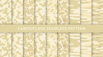 leger en leger camouflage naadloos patroon vector