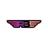 brief rbe Vleugels logo sjabloon vector