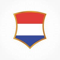 nederlandse vlag vector wit schild frame