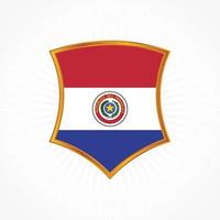 paraguay vlag vector wit schild frame