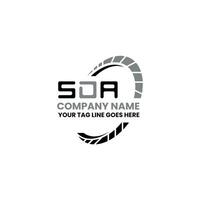 sda brief logo vector ontwerp, sda gemakkelijk en modern logo. sda luxueus alfabet ontwerp