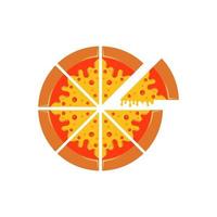 lekkere pizza vector pictogram ontwerp illustratie