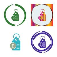 bitcoin etiket label vector icoon