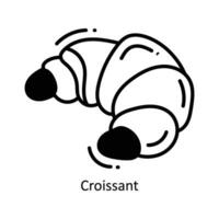 croissant tekening icoon ontwerp illustratie. voedsel en drankjes symbool Aan wit achtergrond eps 10 het dossier vector