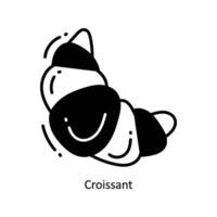 croissant tekening icoon ontwerp illustratie. voedsel en drankjes symbool Aan wit achtergrond eps 10 het dossier vector