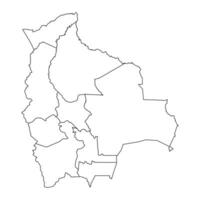 Bolivia kaart met administratief divisies. vector