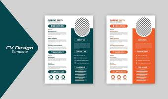 professioneel schoon modern hervat ontwerp sjabloon voor bedrijf baan toepassingen, minimalistische hervat CV sjabloon, cv ontwerp vector pro