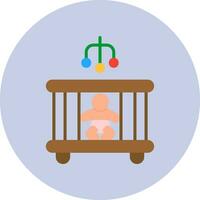 baby bed vector icoon