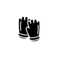 vingerloze handschoen sport geïsoleerd pictogram vector