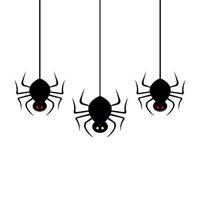 spinnen hangen voor halloween geïsoleerd pictogram vector