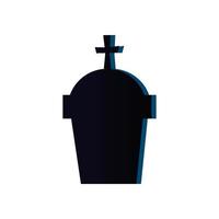 halloween graf van begraafplaats icoon vector