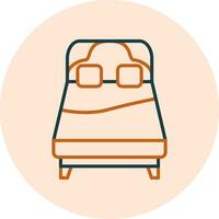 koningin bed vector icoon