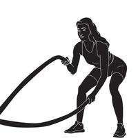 fitness illustratie, yoga en andere workout handgetekende illustraties. vector