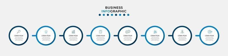 infographic ontwerpsjabloon met pictogrammen en 8 opties of stappen vector